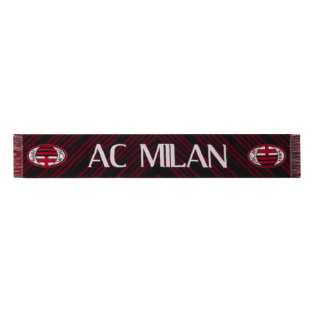 Écharpe Jacquard Officielle AC Milan Rouge/Noir
