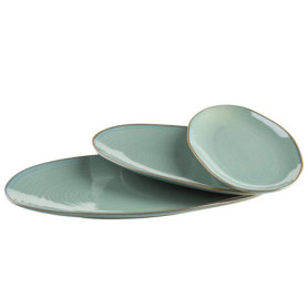 MÄSER Nottingham - Lot de 3 Assiettes de Service Vintage en Grès