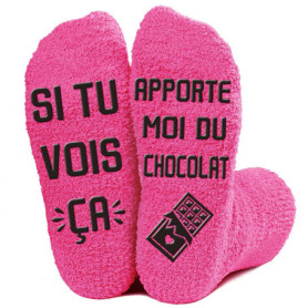 Chaussettes Fantaisie Chocolat Douillettes pour Femme - Cadeau Original