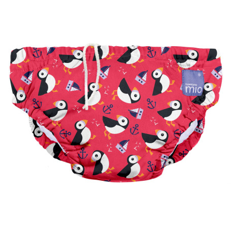 Couche de Bain Lavable Bambino Mio pour Bébés - Macareux Moine, Taille M (6-12 mois)