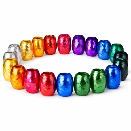 Lot de 18 rubans fronceurs colorés pour cadeaux - MERRYXMAS