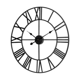 Horloge Murale Analogique Teesa en Aluminium Noir 60 cm