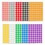 Gommettes Rondes Multicolores - 2100 Étiquettes de 19 mm pour Bureau et Loisirs Créatifs