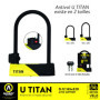Antivol U Titan 320 avec Support de Fixation - AUVRAY
