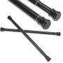 Tringle à Rideaux Télescopique QWORK - 2PCS Noir, Sans Perçage, 50-80 cm