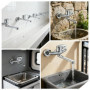 Robinet de Cuisine Mural GAOUTO 18 cm Rotatif 360° en Chrome