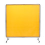 Rideau de Soudage Mobile VEVOR avec Cadre - Écran de Protection Jaune 1,8x1,8 m
