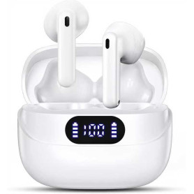 Écouteurs Bluetooth 5.3, Écouteur sans Fil avec 4 ENC Mic Casque Bluetooth Hi-FI Stéréo, 50 Heures Durée de Lecture, IP7 Etanche