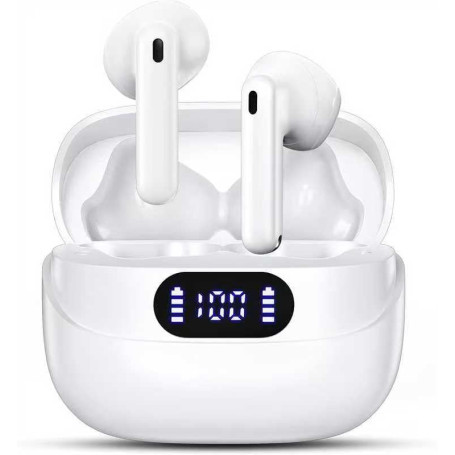 Écouteurs Bluetooth 5.3, Écouteur sans Fil avec 4 ENC Mic Casque Bluetooth Hi-FI Stéréo, 50 Heures Durée de Lecture, IP7 Etanche