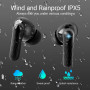 BlitexyFlow Écouteurs Bluetooth sans Fil, Ecouteurs sans Fil, Oreillette Bluetooth 5.3 avec Basses Profondes Stéréo HiFi, 4 ENC,