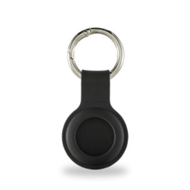 Porte-clés Hama en Silicone Noir pour Apple AirTag - Protection Élégante et Durable