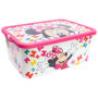 Boîte de rangement Minnie 13L avec fermeture à clic - Rose