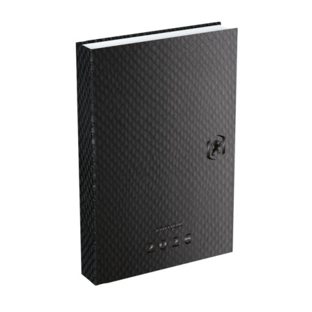 Agenda Scolaire Oxford Ophio 2026 Noir 2 Jours/Page 7,4x11cm