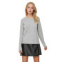 Pull en Maille Femme VERO MODA - Col Ras du Cou Light Grey Melange XXL