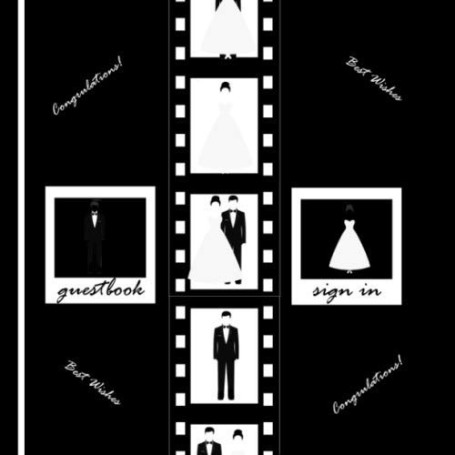 Livre d'Or de Mariage avec Pages Noires - Couverture Brillante 8.5 x 8.5