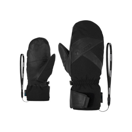 Moufles de Ski Ziener GETTERO-Z Imperméables en Laine Thermoshield - Noir