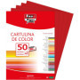 Lot de 50 Feuilles de Papier Cartonné A3 Rouge Carmin 180g - FIXO