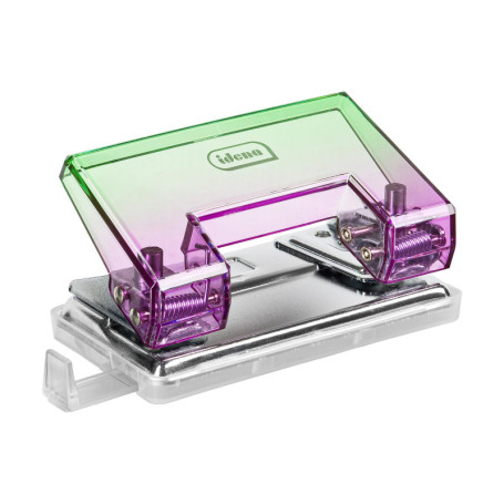 Perforatrice Idena Violet-Vert avec Butée - Idéale pour École et Bureau