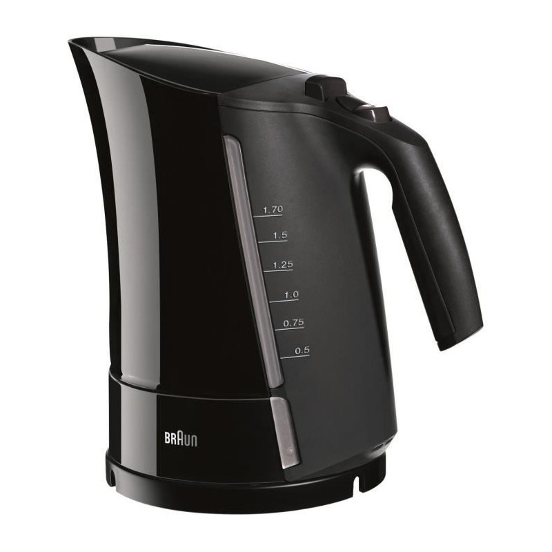 Bouilloire Braun WK300 - 1,7L - Noir - Chauffe ultra-rapide 45s - Filtre anti-calcaire amovible