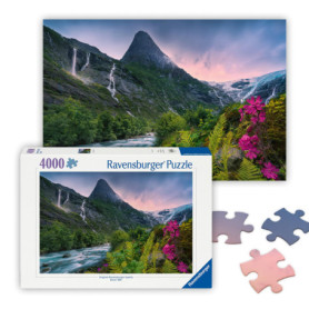 Ravensburger Puzzle 4000 pièces - Au Coeur des Montagnes - Détente et Évasion