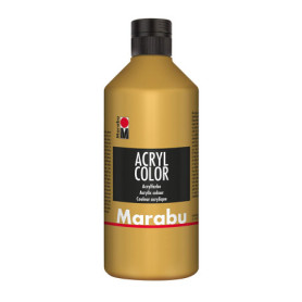 Peinture Acrylique Or Marabu 500 ml - Séchage Rapide et Résistante à la Lumière