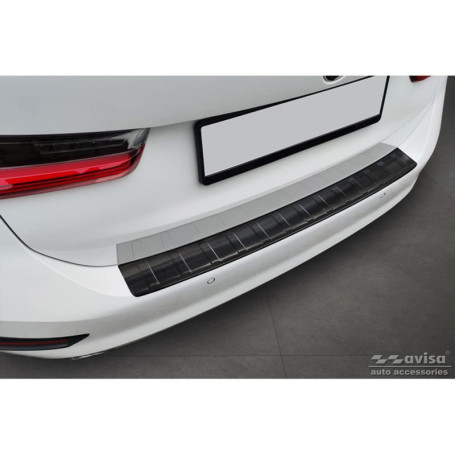 Avisa Protection de Seuil Arrière Inox Noir pour BMW Série 3 G21 Touring 2019-2022
