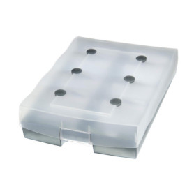 Boîte à cartes de visite VIP XXL - 2200 cartes, gris translucide