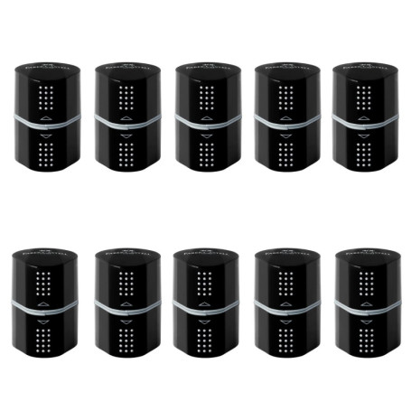 Taille-crayons Faber-Castell Triple Grip 2001 - Lot de 10, Noir