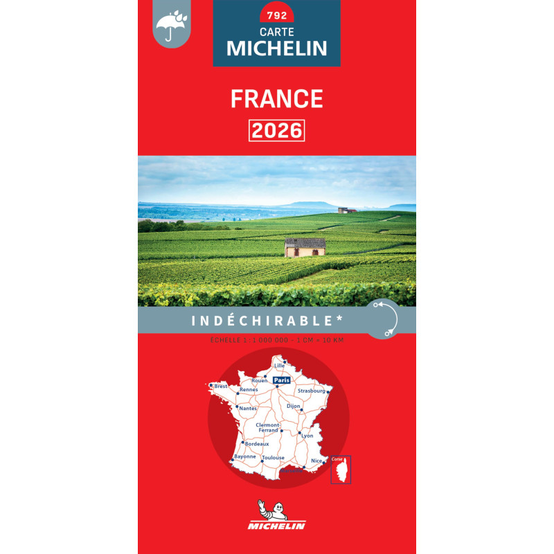 Carte Michelin France 2026 Ind Chirable Et R Sistante L Eau Carte Michelin France 2026 Et Resistante A L Eau 