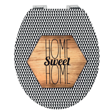 Abattant WC Diplomat Home Sweet Home en MDF avec frein de chute - Wirquin