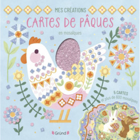 Pochette de Cartes de Pâques à Décorer avec Mosaïques Pailletées