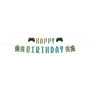 Guirlande de Lettres Happy Birthday Level Up - Décoration d'Anniversaire Multicolore