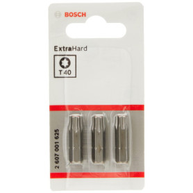 Jeu de 3 Embouts de Vissage Extra-Durs Bosch pour Vis Torx T40