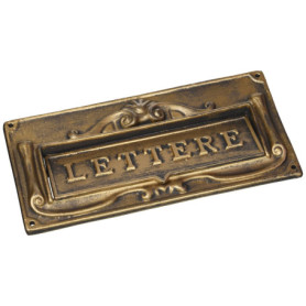 Boîte aux lettres en aluminium et bronze Blinky avec inscription italienne