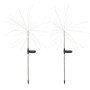 Lot de 2 balises solaires décoratives LED FIREWORKS - 97 cm