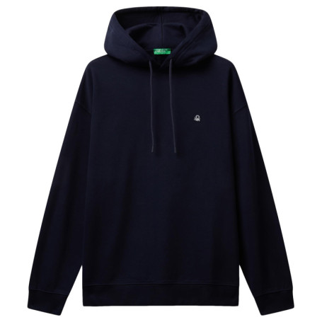 Sweat à Capuche en Coton Organique United Colors of Benetton - Bleu XL Homme