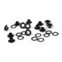 Pack de 10 œillets en laiton noir pour couture et bricolage