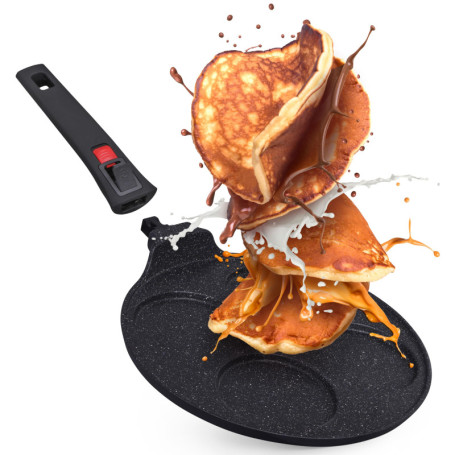 Poêle à Crêpes Antiadhésive INTIGNIS avec Poignée Amovible - 27 cm