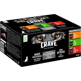 Crave Nourriture Humide pour Chien Adulte - Pâté 6 x 400g, Protéines Naturelles