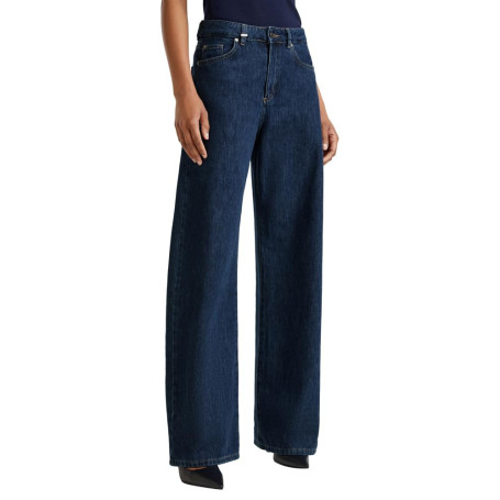 Pantalon Denim Large Femme - United Colors of Benetton - Bleu