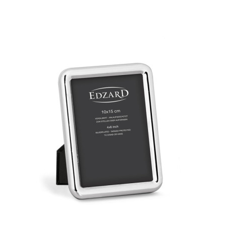 Cadre Photo Argenté EDZARD Como 10x15 cm - Résistant au Ternissement