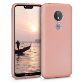 Housse de Protection en TPU pour Motorola Moto G7 Power - Or Rose Métallique