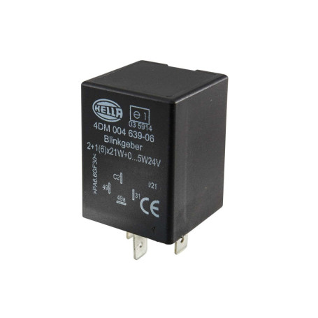 Centrale Clignotante Électronique HELLA 24V 4Pôle avec Support