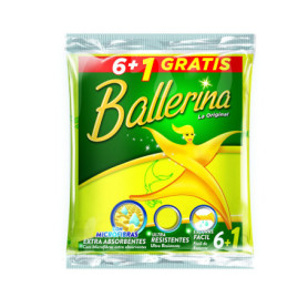Pack de 7 Chiffons Jaunes Super Absorbants Ballerina