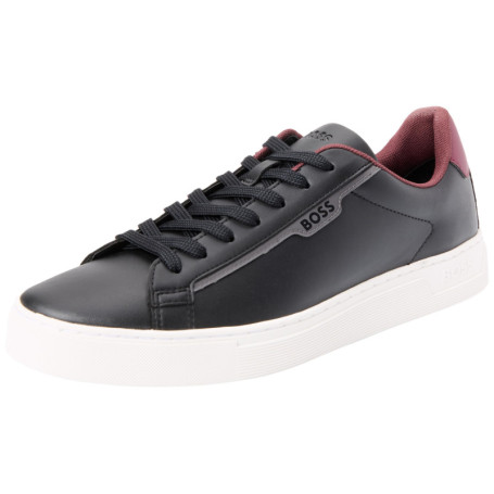 BOSS Rhys Tennis Noir pour Homme - Chaussures Décontractées en Tissu