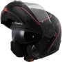 Casque Moto Modulable LS2 Strobe II LUX Noir Mat et Rose XL