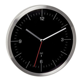 Horloge Murale Radio-pilotée TFA Dostmann en Verre et Acier Inoxydable