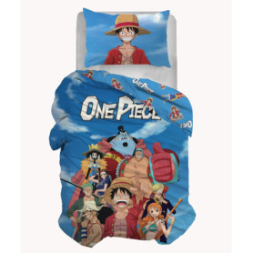 Parure de lit One Piece en Coton - Housse de Couette et Taie d'Oreiller