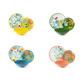 Service de Vaisselle Excelsa Eze Sur Mer - 12 Pièces en Porcelaine Multidécor