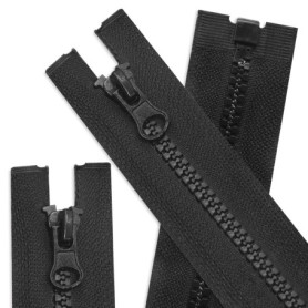 Lot de 4 Fermetures Éclair Séparables Noires 70 cm - Idéales pour Vêtements et Projets de Bricolage